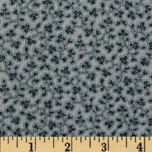  44 Wide Village Green Ditzy Green/Grey Fabric By The 