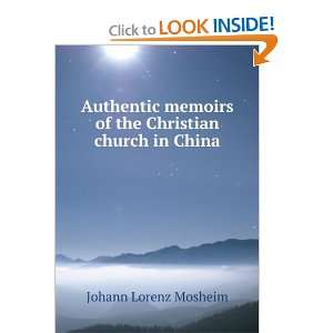   memoirs of the Christian church in China Johann Lorenz Mosheim Books