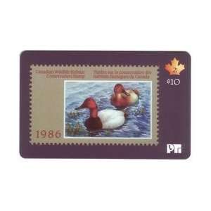   Phone Card 1986 Canada Duck Wildlife Habitat Conservation Stamp #2
