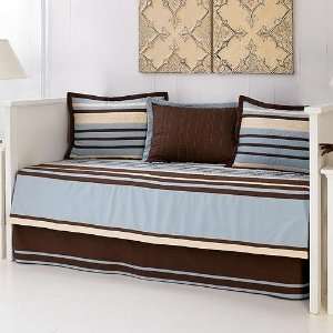    NAUTICA Blue HIGHLAND Brown 5PC DAYBED SET Nautica