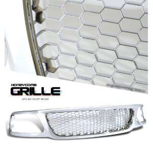   F150 Truck 99 03 Honeycomb Style Grille Chrome Front Grill Automotive