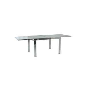   Duo Extendable Rectangle Dining Table With Chrome Base