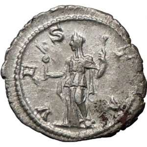 JULIA MAMAEA 226AD Rare Ancient Silver Roman Coin VESTA HOME Goddess 