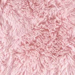  62 Wide Minky Shaggy Cuddle Baby Pink Fabric By The Yard 