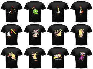 COW AND CHICKEN BLACK T SHIRT S 3XL*NEW ASSORTED DESIGN  