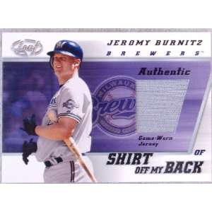   Jeromy Burnitz 2002 Leaf Shirt Off My Back Jersey