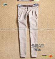 Women Slim Ankle Length Trousers Pants W/Belt New #015  