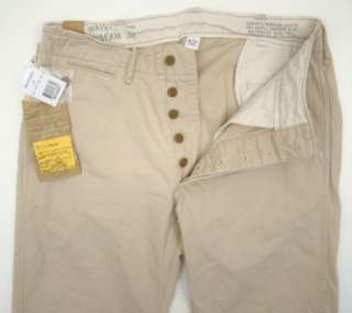 RRL Ralph Lauren Icon Khaki Chinos Military Pants 36 Chino  