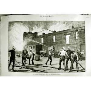  1882 WAR EGYPT FIRE CAIRO RAILWAY STATION FIRE MEN