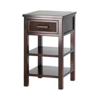CHOCOLATE BROWN ESSPRESSO WOOD ACCENT SOFA END TABLE NIGHT STAND 