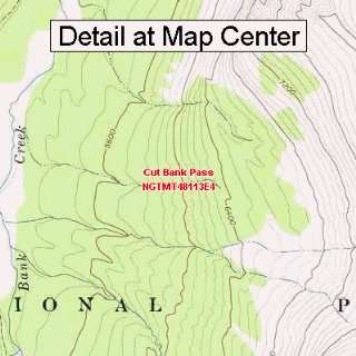 USGS Topographic Quadrangle Map   Cut Bank Pass, Montana (Folded 