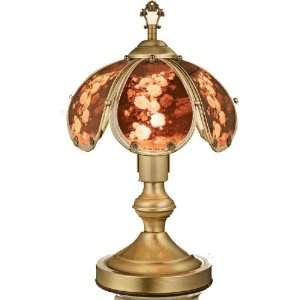  14.25h Glass Small Rose Diamond Theme Antique Bronze Base 