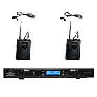 Awisco UHF 822L Dual Lapel Lavalier Wireless Microphone 64 Selectable 