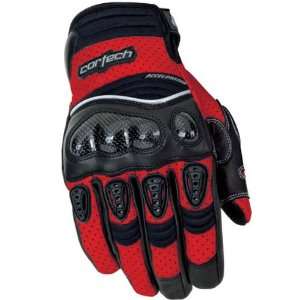   Mens Leather Street Motorcycle Gloves   Red / X Small Automotive
