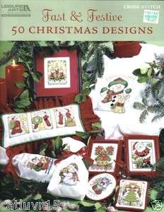 Fast & Festive ~ 50 Christmas Designs ~ Cross Stitch Soft Cover Book 