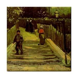  Sloping Path in Montmartre By Vincent Van Gogh Tile Trivet 