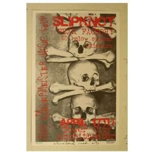  Slipknot Fear Factory Poster Handbill Slip Knot Skull 