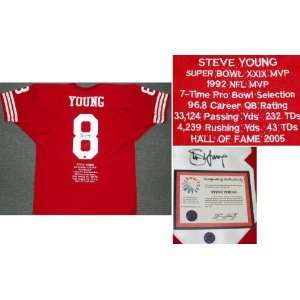  Steve Young Signed 49ers t/b Stat Jersey Sports 