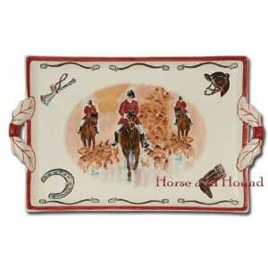 Opening Day Foxhunting Handled Tray 