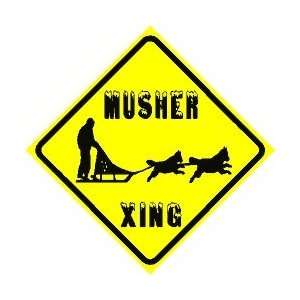  MUSHER CROSSING ZONE dog sled race sign