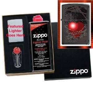 Barbed Wire Heart Zippo Lighter Gift Set