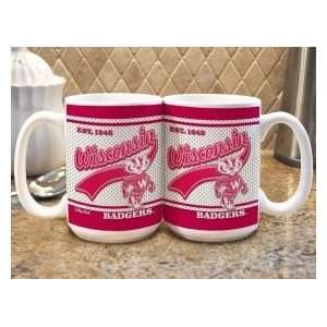  Wisconsin Badgers Coffee Mug   Jersey Style Sports 