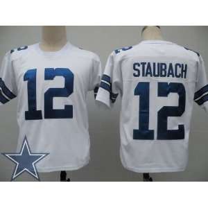 Dallas Cowboys #12 Roger Staubach Jersey White Premier Mitchell and 