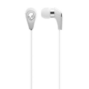  Skullcandy 50/50 Earbuds with Mic3   White/Chrome 