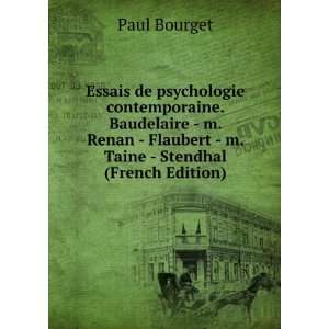   Flaubert   m. Taine   Stendhal (French Edition) Paul Bourget Books