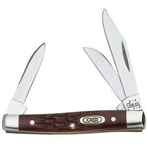  Case   Small Stockman, Brown Synthetic Handle, 3 Blades 