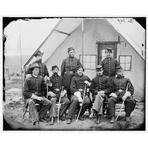   Columbia. Maj. H. W. Sawyer and staff at Camp Stoneman