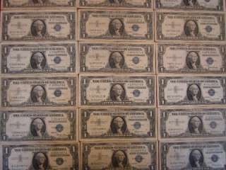 US $1 Dollar Silver Certificate Notes Old Currency  