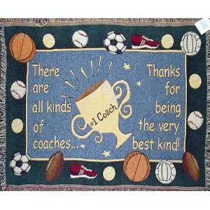  #1 Best Kind of Coach Sports Afghan Throw Tapestry Blanket 