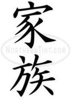 family clan chinese kanji character symbol vinyl decal sticker wall 