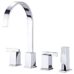  Danze D422044 Sirius Two Handle Kitchen Faucet with Side 