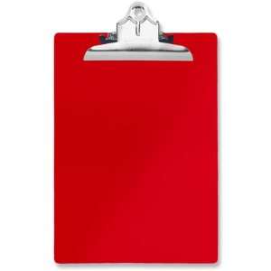  Letter Size Red Plastic Clipboard