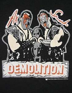 Vintage 80s WWF World Wrestling Federation DEMOLITION Ax & Smash T 