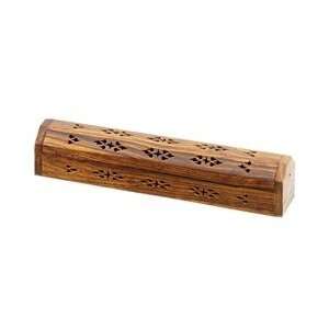 Wooden Coffin Incense Burner   Fancy Carved   Storage 