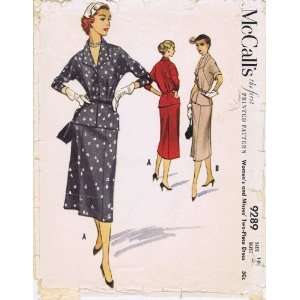   Pattern Womens Peplum Dress Size 16 Bust 34 Arts, Crafts & Sewing