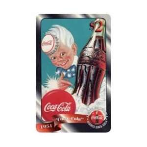 Collectible Phone Card Coca Cola 96 $2. Boy Pointing To Coke Bottle 