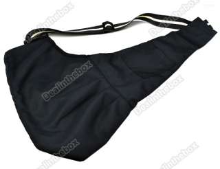 Black Oxford Cloth Sling Pet Dog Cat Tote Single Shoulder Carrier Bag 