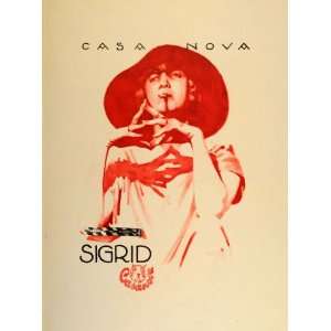   Hohlwein Casanova Cigarettes Sigrid Poster   Original Lithograph