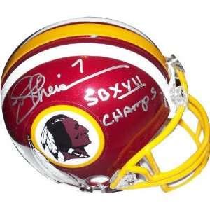  Joe Theismann Washington Redskins Autographed Mini Helmet 
