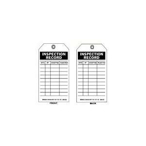  Ladder Tags (B 837; INSPECTION RECORD; Heavy Duty Laminate 