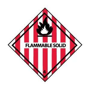  DL11AP   DOT ShippingLabels, Flammable Solid, 4 x 4 