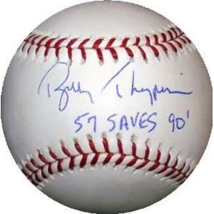  Bobby Thigpen autographed Baseball inscribed 57 Saves 90 