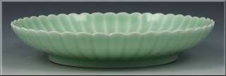 Superb Guangxu Mark & Period Chinese Porcelain Celadon Glaze Dish 