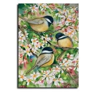  Sweet Chickadees Toland Art Banner Patio, Lawn & Garden