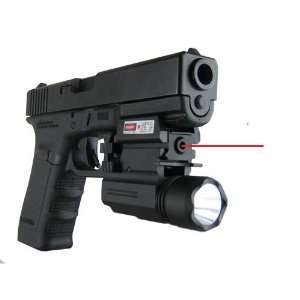  Compact Red Laser Sight and Cree Q3 Qd Flashlight Combo for Pistol 