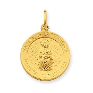   Silver & 24k Gold  Plated Our Lady Of Providencia Medal Jewelry